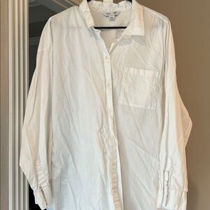 Old Navy White Boyfriend Shirt